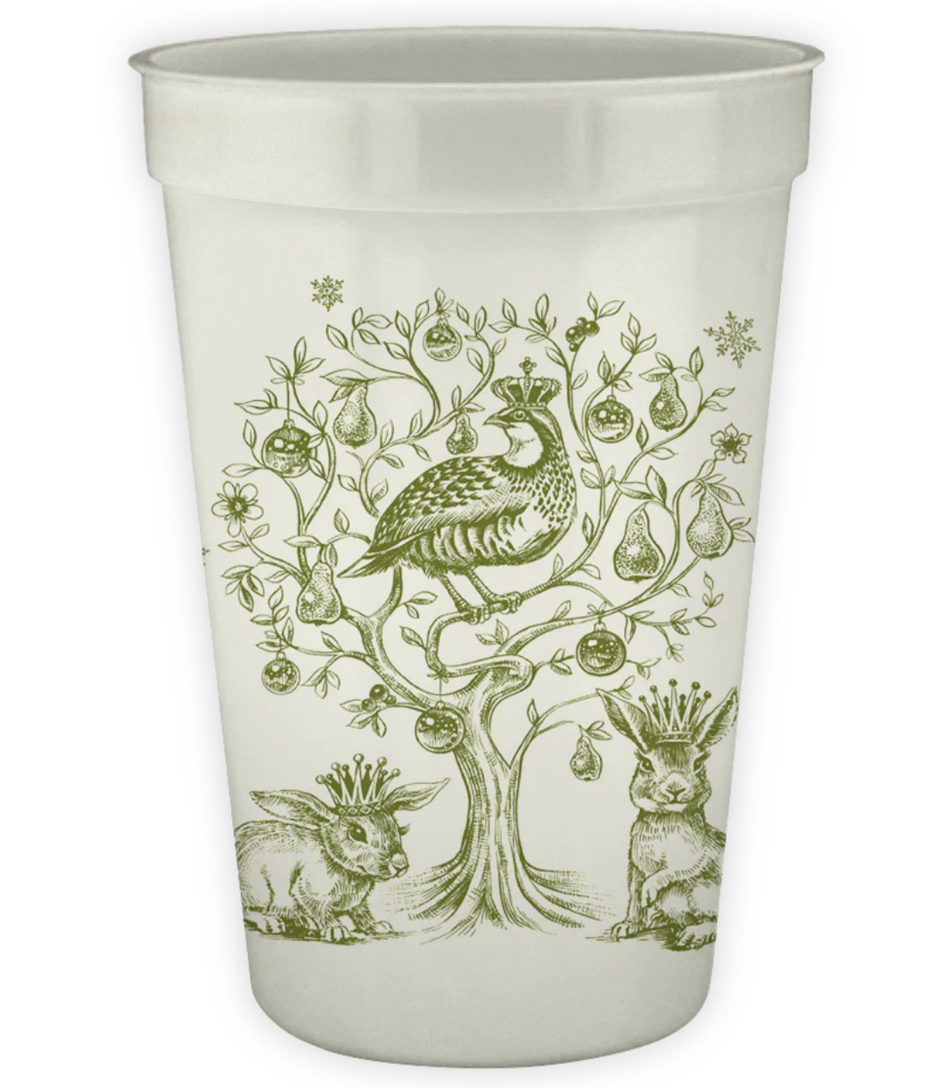 Partridge in a Pear Tree Cups by Alexa Pulitzer (Local Delivery Only)