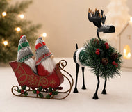Reindeer, Sleigh & Gnome (Shipped anywhere in US)